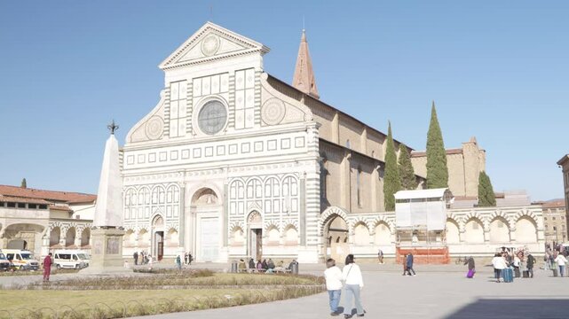 Facade of Church in Florence, Italy