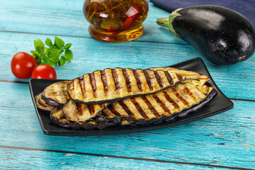 Grilled eggplant slices for snack