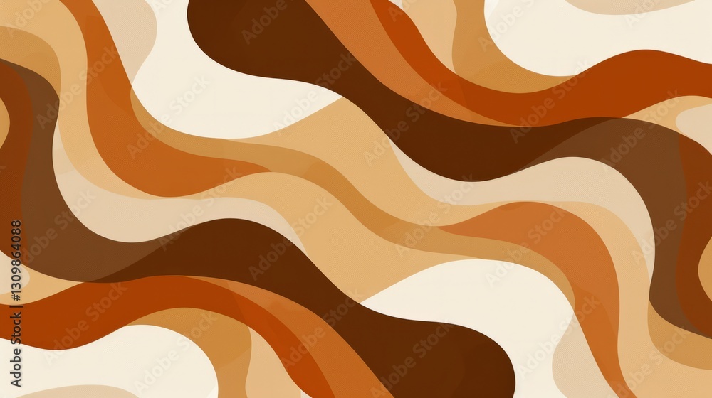 Poster a wavy, abstract pattern composed of curved lines that intertwine and flow harmoniously.