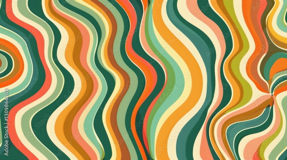 Poster a wavy, abstract pattern composed of curved lines that intertwine and flow harmoniously.