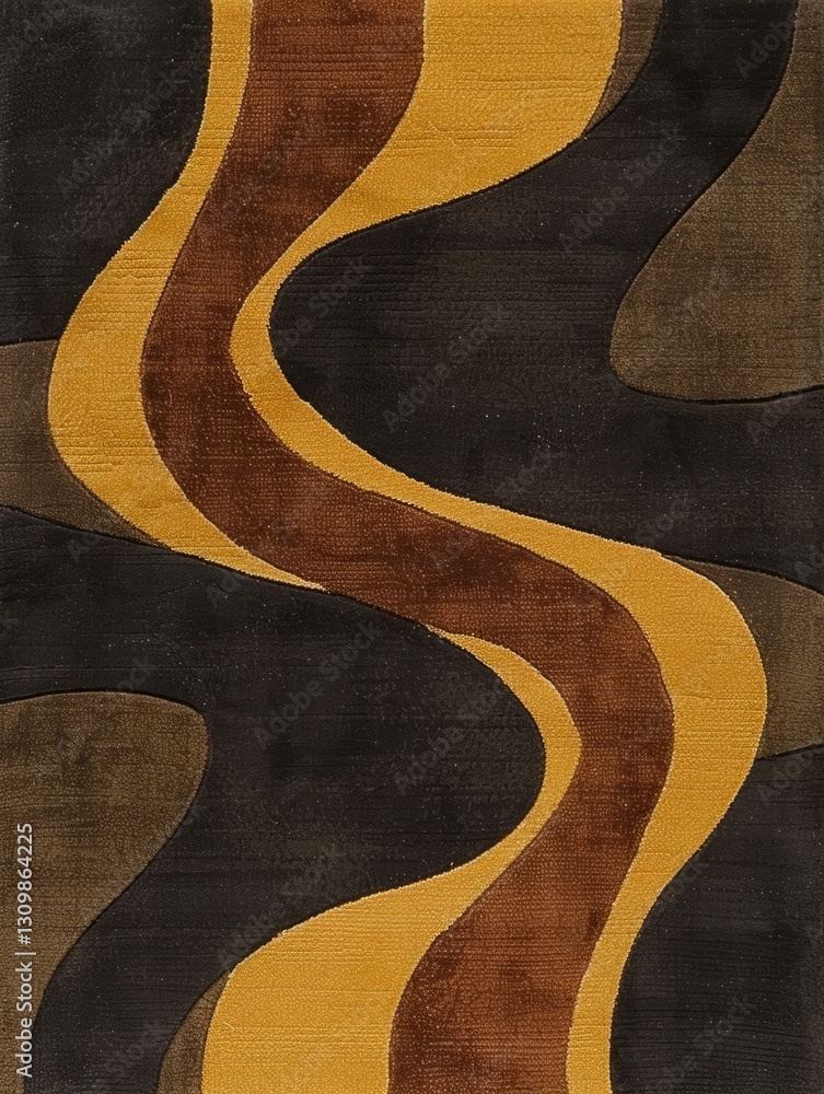 Poster a wavy, abstract pattern composed of curved lines that intertwine and flow harmoniously.