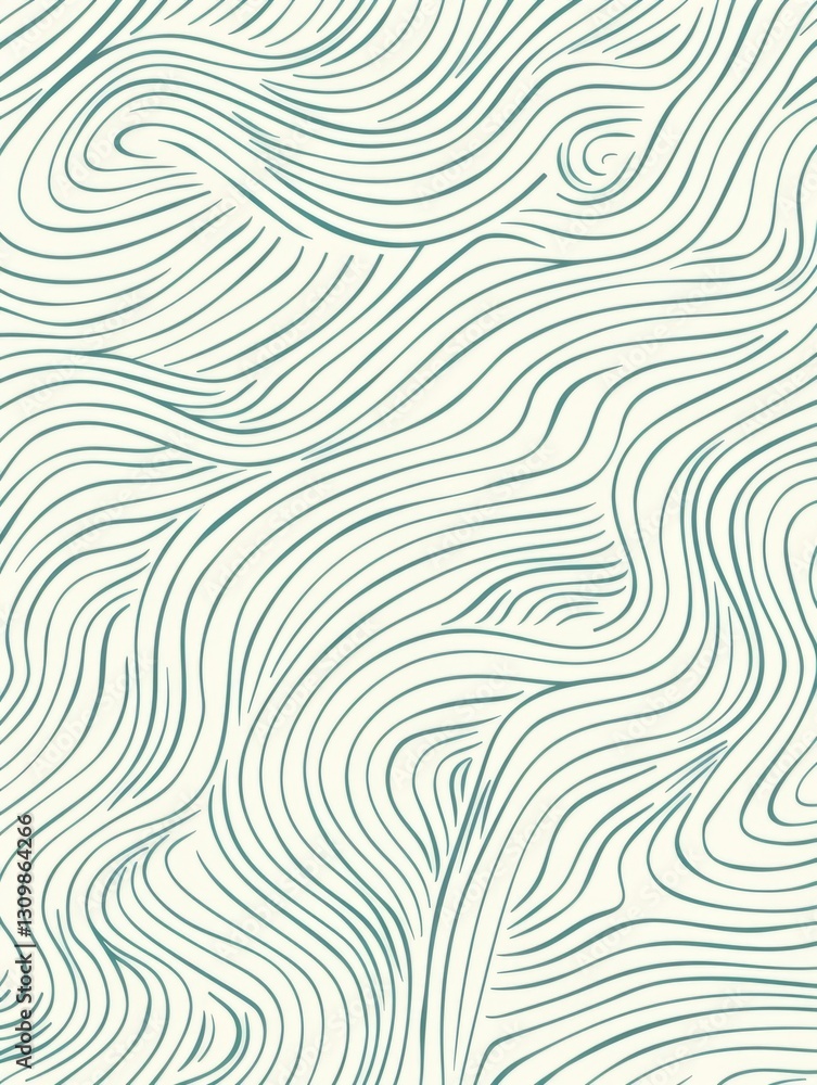 Poster a wavy, abstract pattern composed of curved lines that intertwine and flow harmoniously.