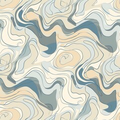 Fototapeta premium A wavy, abstract pattern composed of curved lines that intertwine and flow harmoniously.