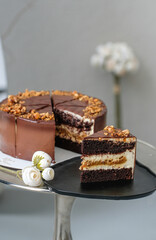 chocolate cake with nuts