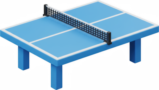 Miniature Blue Table Tennis Table Isolated Ping Pong Net Game Sport Recreation