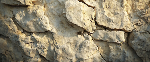 Close-up of beige stone texture, showing rough, cracked surface.  Represents natural strength, resilience, and earth tones, ideal for nature or rustic designs.