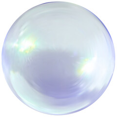 Realistic glossy  rainbow ball.Abstract 3D light bubble with glare.Geometric abstract  iridescent liquid shape.