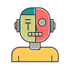 A robot with human facial features