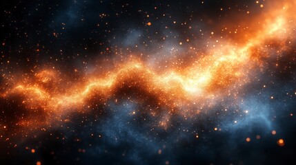 Fototapeta premium Celestial Gradient of Midnight Black and Glowing Gold