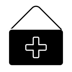 Obraz premium hospital glyph icon