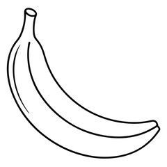 Minimalistic illustration of a banana with a smooth design and clean lines