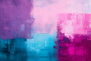 Naklejka premium Abstract Painting Purple Pink Blue Hues Canvas Texture