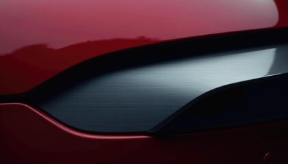 High-end automotive metal trim with a brushed steel finish, automotive, sophisticated, high end