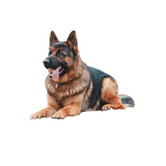 A German Shepherd dog-background removed -png