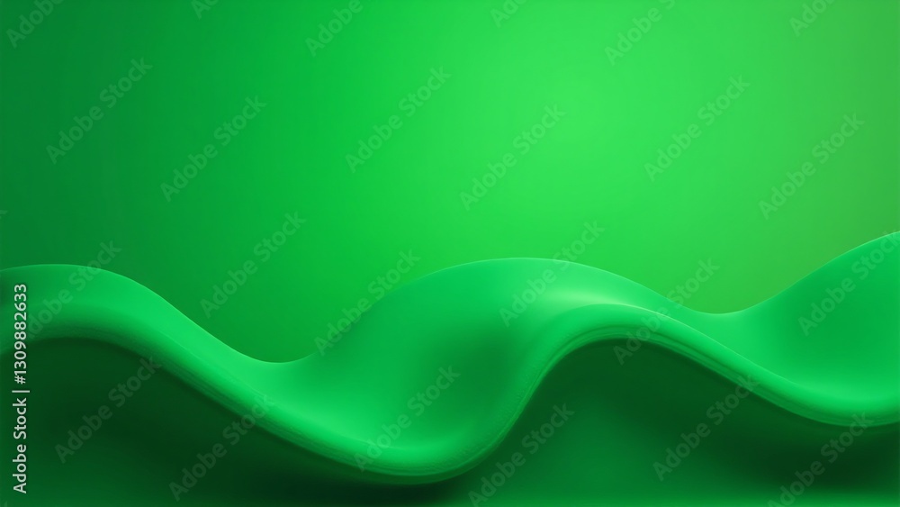 Poster abstract green wavy background with smooth curves and texture
