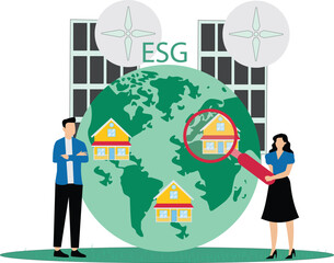 Business invest with ESG or ecology problem concept, business invest energy sources. Preserving resources of planet