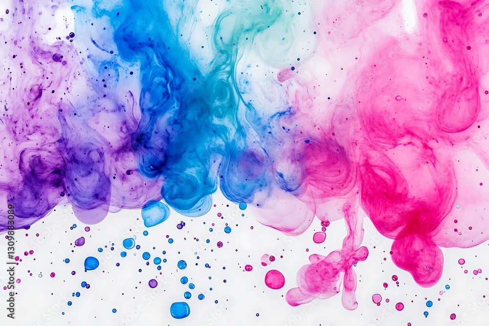 Aufkleber chromatic diffusion gradient effect with ink dissolution backdrop