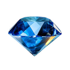 Blue diamond isolated on white background