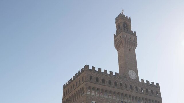View of Palazzo Vecchio in Florence City Center, Italy