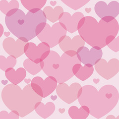 Pink Hearts background - vector
