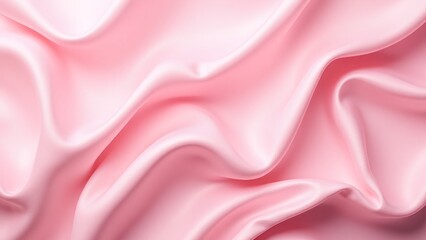 Fototapeta premium Soft Pink Satin Fabric Texture with Elegant Draped Waves