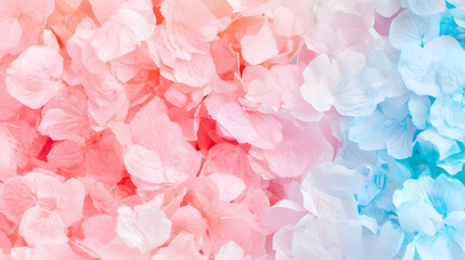 Delicate Floral Background in Pastel Pink and Blue Shades