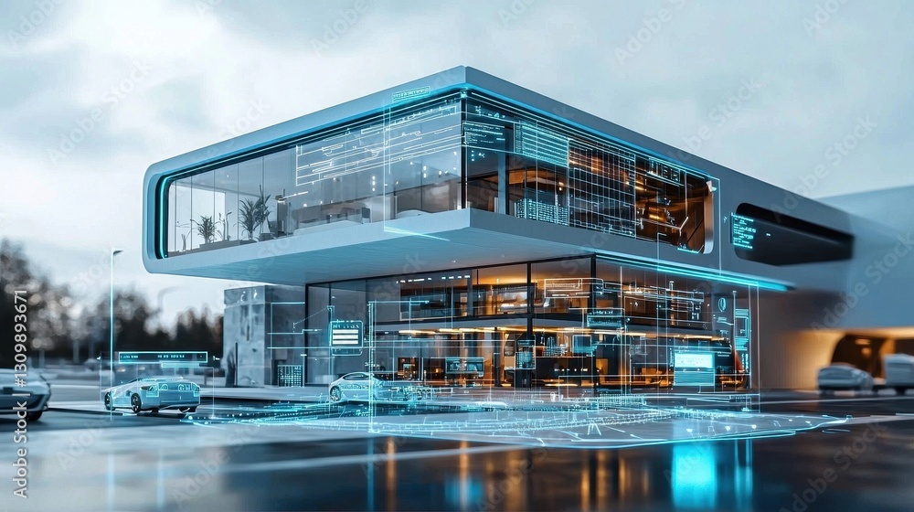Poster automation technology driving resource optimization in modern architecture.