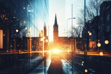 Fototapeta premium Stunning Backgrounds Showcasing an Iconic Tower