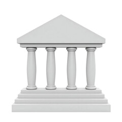 Fototapeta premium Classical Architecture: Columns, Pediment, and Steps