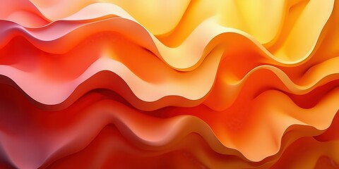 Colorful undulating waves representing warmth and energy in abstract art display