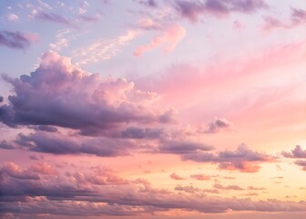 Fototapeta premium Beautiful Sunset Sky with Colorful Clouds