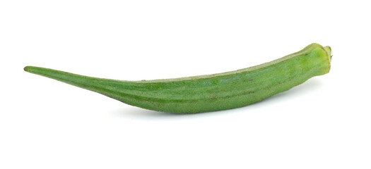 Fresh okra isolated on a white background