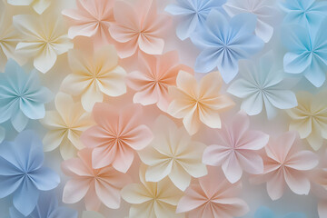 Pastel Paper Flower Background Illustration