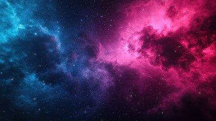 Obraz premium Vibrant Cosmic Background with Stars in Blue and Pink Hues