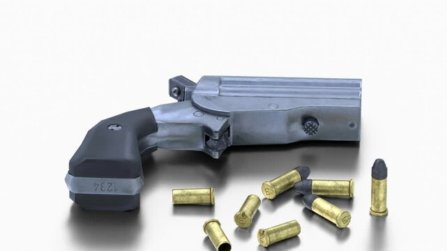 frontier four derringer gun with ammo