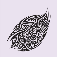 tribal tattoo design with wings