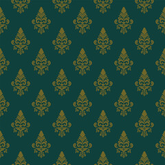 damask pattern vector Perfect for bed sheets, carpets, and wallpapers, the seamless, vintage patterns add a touch of classic luxury to any fabric.