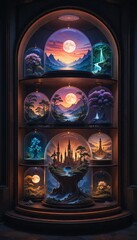 Obraz premium fireplace with christmas decoration