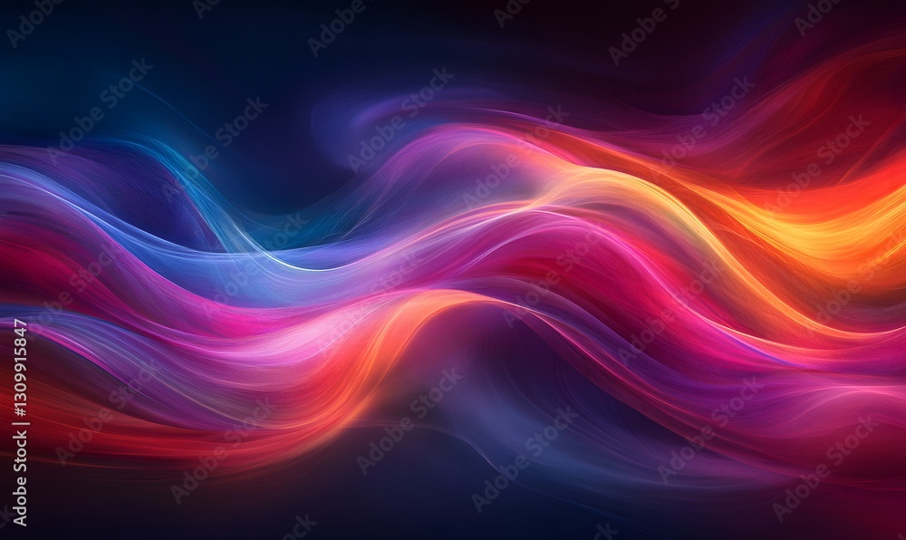 Poster abstract colorful waves creating a vibrant smooth flowing dynamic background image