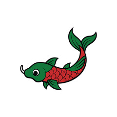 cartoon fish with a fish