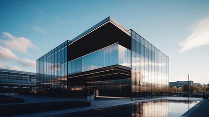 Fototapeta premium Sustainable features of a modern financial institution.