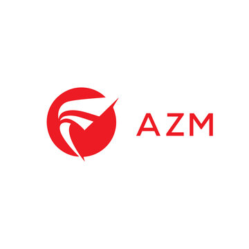 AZM creative minimalist letter logo.	