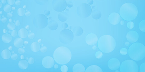 Modern water or rain drops on blue background simple design
