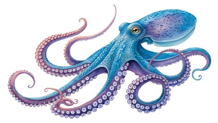 Fototapeta premium octopus on white