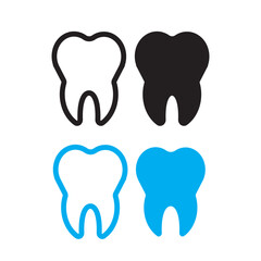 Tooth symbol icon. dental care. Oral hygiene sign. Dental clinic logo. Isolated dental health concept. Toothache pictogram. Vector illustration