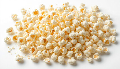 Pile of Delicious Popcorn, Tasty Snack, Cinema Treat, and Food Background.