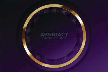 Purple gold circle abstract background design