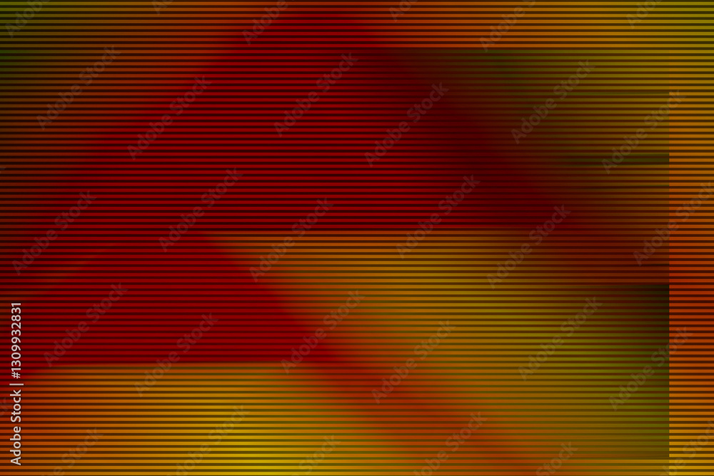 Poster a display scan lines pattern with red and yellow background