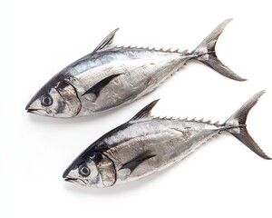 Freshly Caught Raw Fish Displayed on White Background for Culinary, Marketing and Cooking Purposes in Seafood Cuisine Presentation and Recipe Ideas