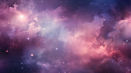 Fototapeta premium A grainy gradient background featuring deep purple, pink, and blue galaxy stars, perfect for wallpaper.